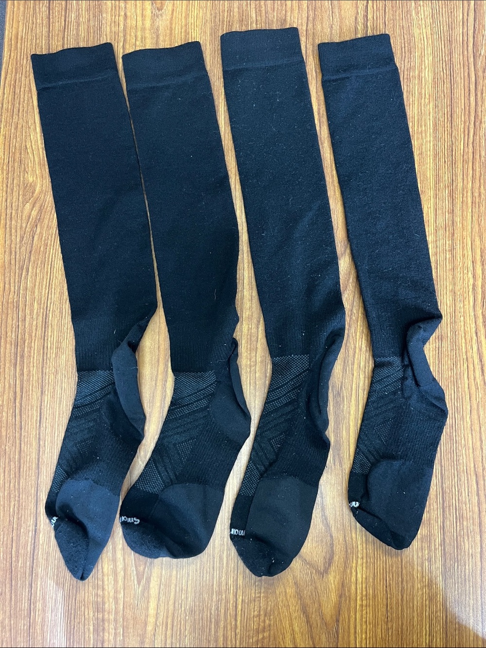 2-Pair Smartwool Men's Black Athletic Knee-High Socks - XL